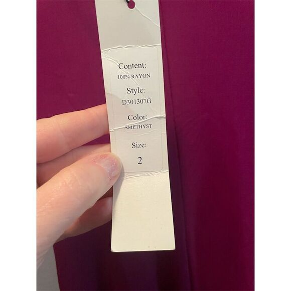 Diane von Furstenberg Women's Bell Sleeve Dress Size 2 Purple Knee Length - Picture 8 of 10